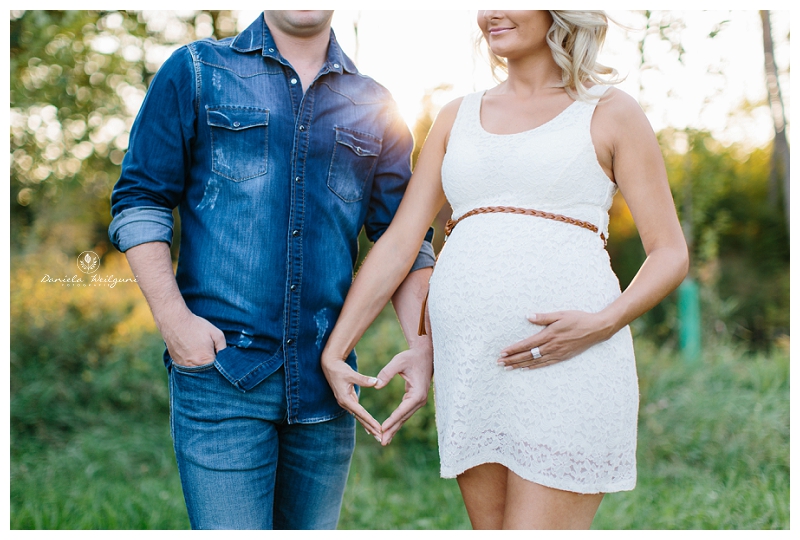 Babybauchshooting, Babybauchfotos im Freien